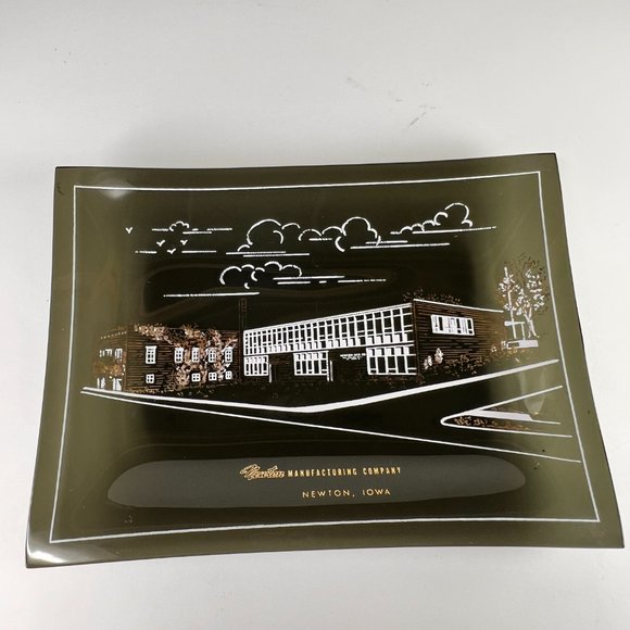 Vtg Newton Manufacturing Company Tempered Glass Tip Trinket Dish Catch All - Picture 4 of 10